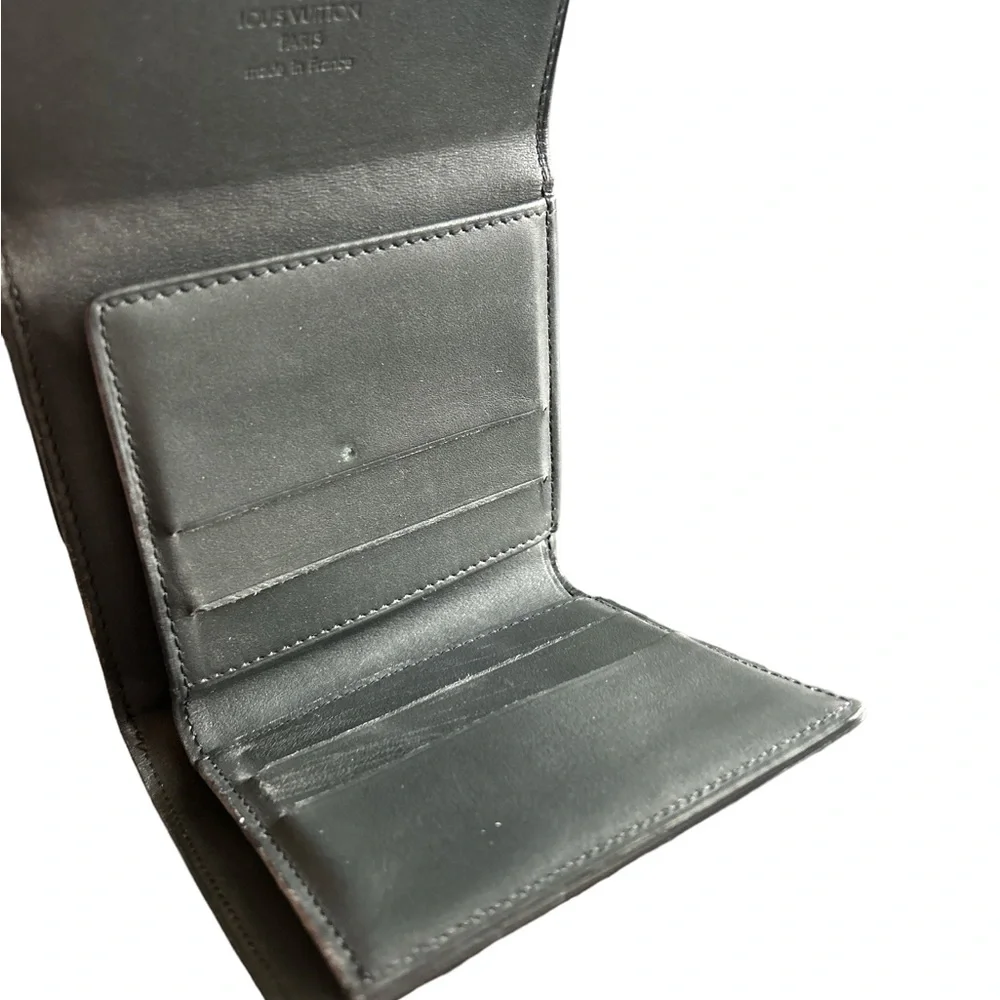 Louis Vuitton Elise Matte Vernis Charcoal Trifold Wallet - Picture 5 of 12
